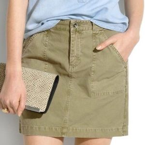 Madewell Green Mini Skirt